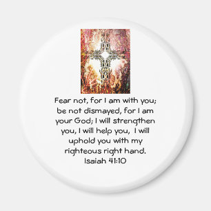 Bibelverse Inspiration Zitat Isaiah 41:10 Magnet