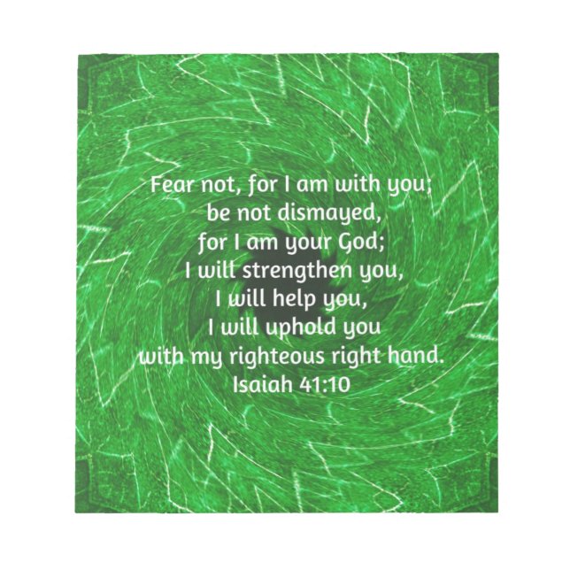 Bibelverse Inspiration Zitat Isaiah 41:10 Notizblock (Vorderseite)