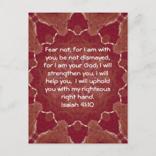 Bibelverse Inspiration Zitat Isaiah 41:10 Postkarte