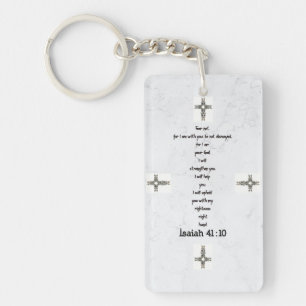 Bibelverse Inspiration Zitat Isaiah 41:10 Schlüsselanhänger