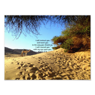 Bibelverse Inspiration Zitat Psalm 32:8 Fotodruck