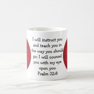 Bibelverse Inspiration Zitat Psalm 32:8 Kaffeetasse