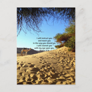 Bibelverse Inspiration Zitat Psalm 32:8 Postkarte