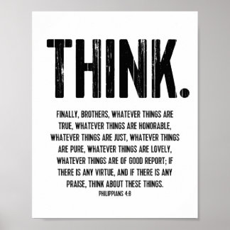 Bibelverse, Inspirationsphilippiner 4:8 Poster