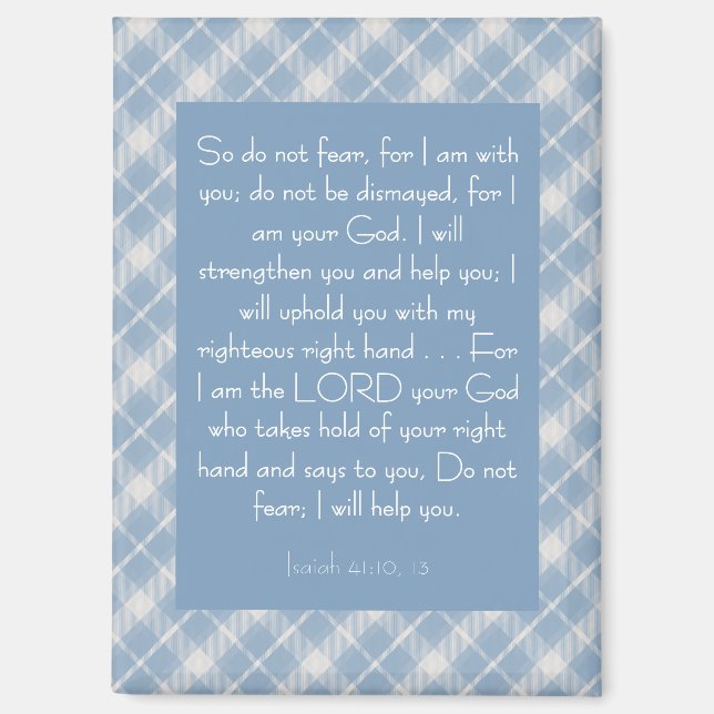 Bibelverse Isaiah 41:10, 13 Magnet (Vorderseite)