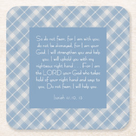 Bibelverse Isaiah 41:10, 13 Rechteckiger Pappuntersetzer