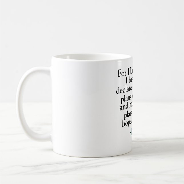 Bibelverse Jeremiah 29:11 Kaffeetasse (Links)