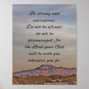 Bibelverse, Joshua 1:9 Poster