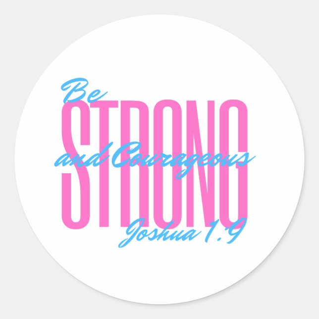 Bibelverse - Joshua 1:9 - Stickers & Labels (Vorderseite)