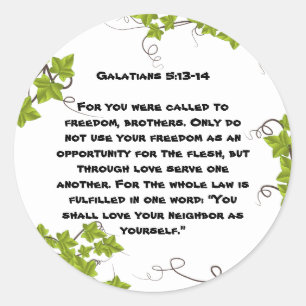 Bibelverse Klassischer Rundaufkleber Runder Aufkleber