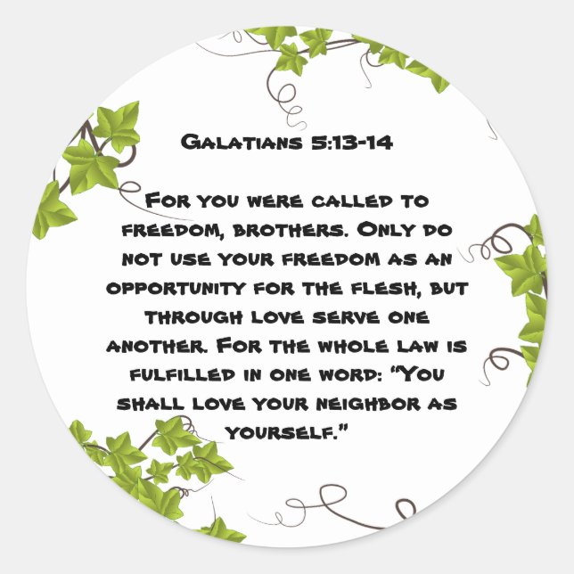 Bibelverse Klassischer Rundaufkleber Runder Aufkleber (Vorderseite)