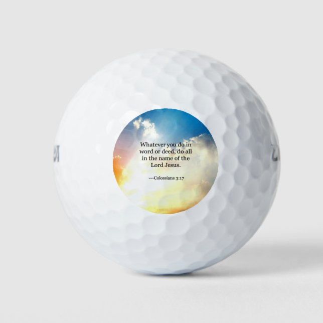 Bibelverse - Kolossians 3:17 Golfball (Vorderseite)