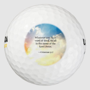 Bibelverse - Kolossians 3:17 Golfball