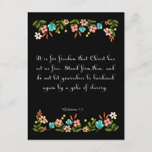 Bibelverse Kunst - Galaten 5:1 Postkarte