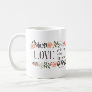 Bibelverse: Liebe gestern, heute, für immer Kaffeetasse