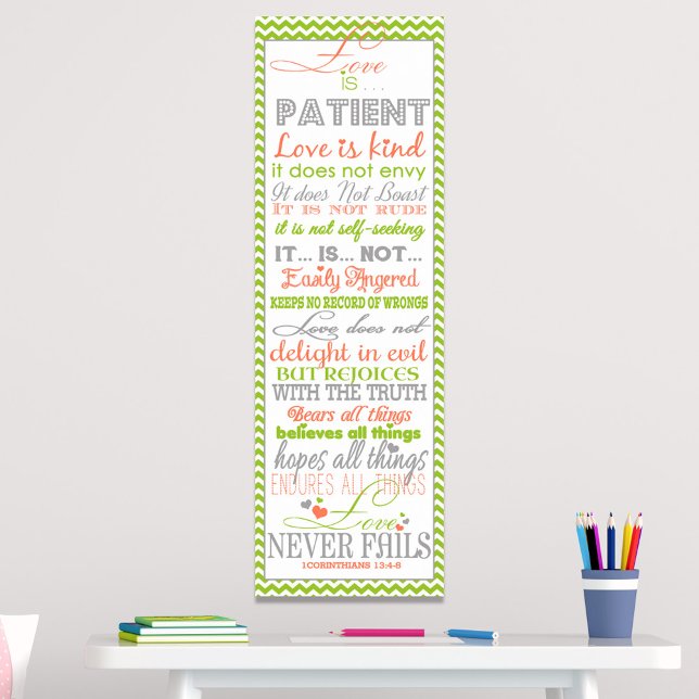 Bibelverse "Liebe ist" 1Corinthians Poster (Von Creator hochgeladen)