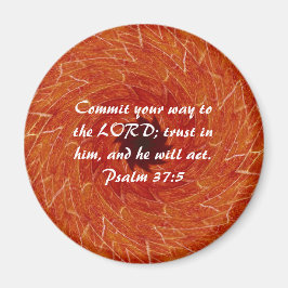 Bibelverse Motivierend Schriften Psalm 37:5 Magnet