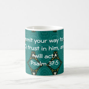 Bibelverse Motivierend Schriften Psalm 37:5 Tasse