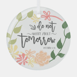 Bibelverse Niedliche Blume Handschrift Ornament Aus Glas