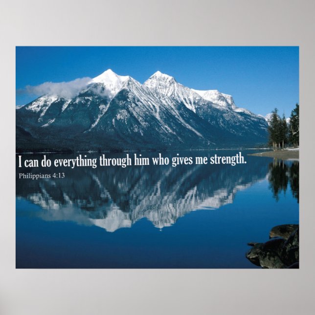 Bibelverse Phillipians 4:13 Poster (Vorne)