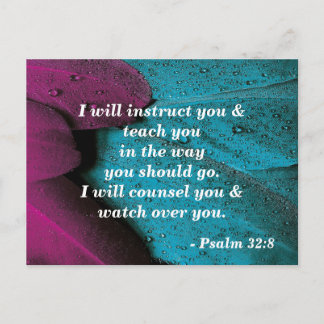 Bibelverse Postkarte Psalm 32:8 Belehrung
