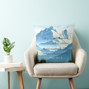 Bibelverse Psalm 121:1-2 Kissen