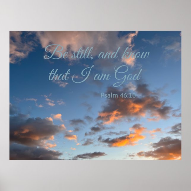 Bibelverse Psalm 46:10 Poster (Vorne)