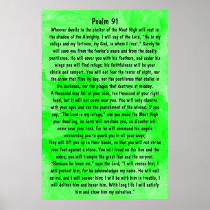 Bibelverse Psalm 91 Poster