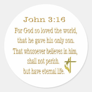 Bibelverse Runder Aufkleber