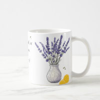 Bibelverse Tasse Lavender und Lemon Thema