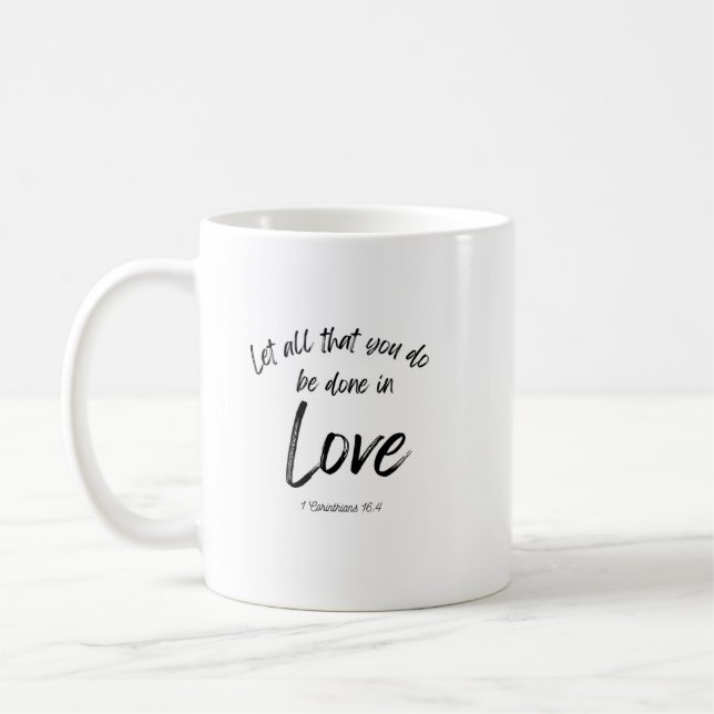 Bibelverse Tasse - Liebe (Links)