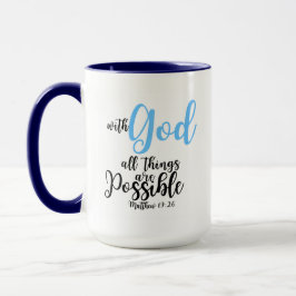 Bibelverse-Tasse - Matthew 19:26 Tasse