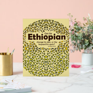Bibelverse über Äthiopien Acrylschild