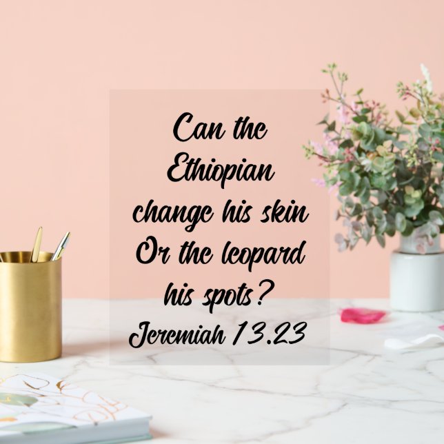 Bibelverse über Äthiopien Acrylschild (Hochzeit)