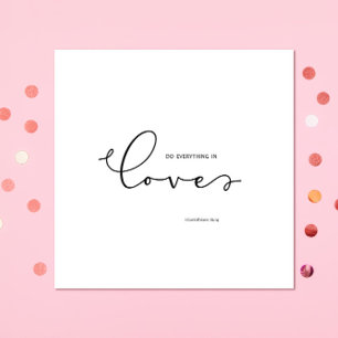 Bibelverse über Liebe White Serviette