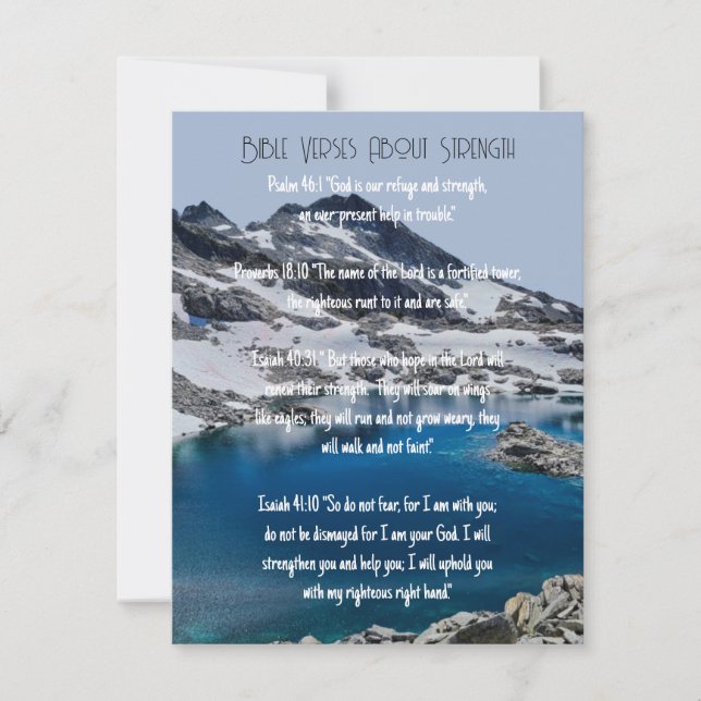 Bibelverse über Stärke Einladung (Vorderseite)