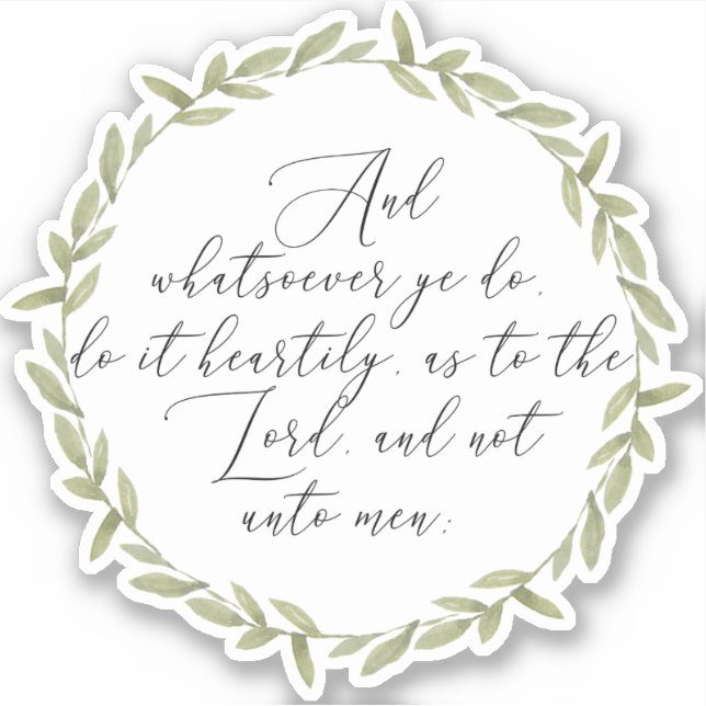 Bibelverse - Vinyl Cut Sticker KJV (Vorderseite)