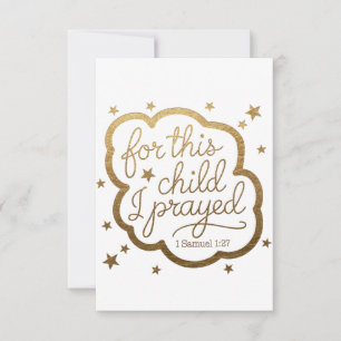 Bibelverse von 1 Samuel 1:27 Dankeskarte