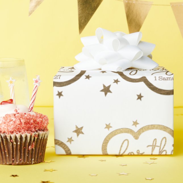 Bibelverse von 1 Samuel 1:27 Geschenkpapier (Geburtstagsparty)