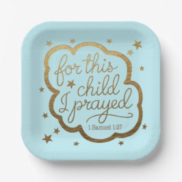 Bibelverse von 1 Samuel 1:27 Pappteller