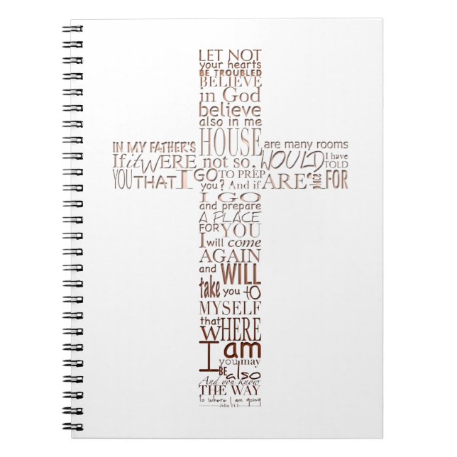 Bibelverse von John 14 Copper letters Notebook Notizblock (Vorderseite)