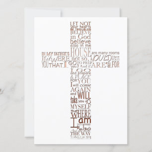 Bibelverse von John 14 Copper Memorial Service Einladung