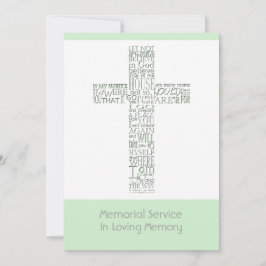 Bibelverse von John 14 Memorial Service 10 Einladung