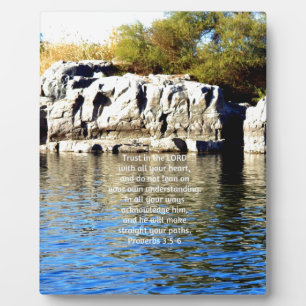 Bibelverse Zitat über Vertrauenssprichwörter 3:5-6 Fotoplatte