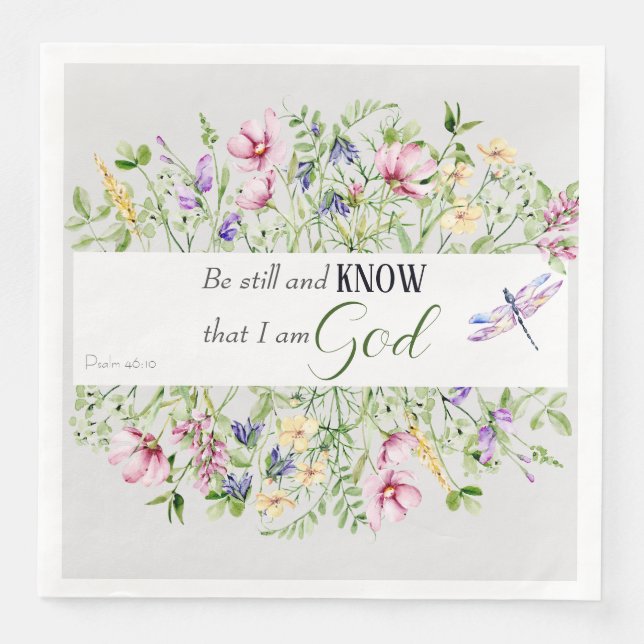 Bibelverse zur Förderung der botanischen Wasserfar Serviette (Vorderseite)