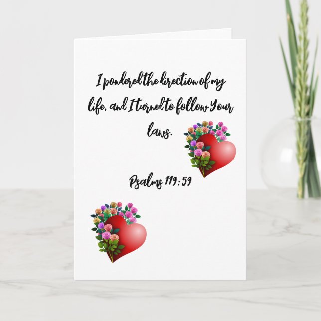 Bibelversen Feiertagskarte (Vorderseite)