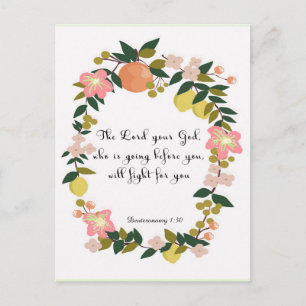 Bibelversen Kunst - Deuteronomie 1:30 Postkarte