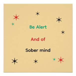 Bibelwarnung 1 Petrus 5:8 Poster