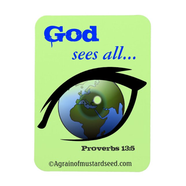 Bibelzitate Agrainofmustardseed.com Magnet (Vertikal)