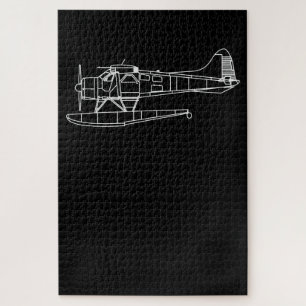 Biber auf Flohsee Flugzeug Piot Funny Geschenk Puzzle
